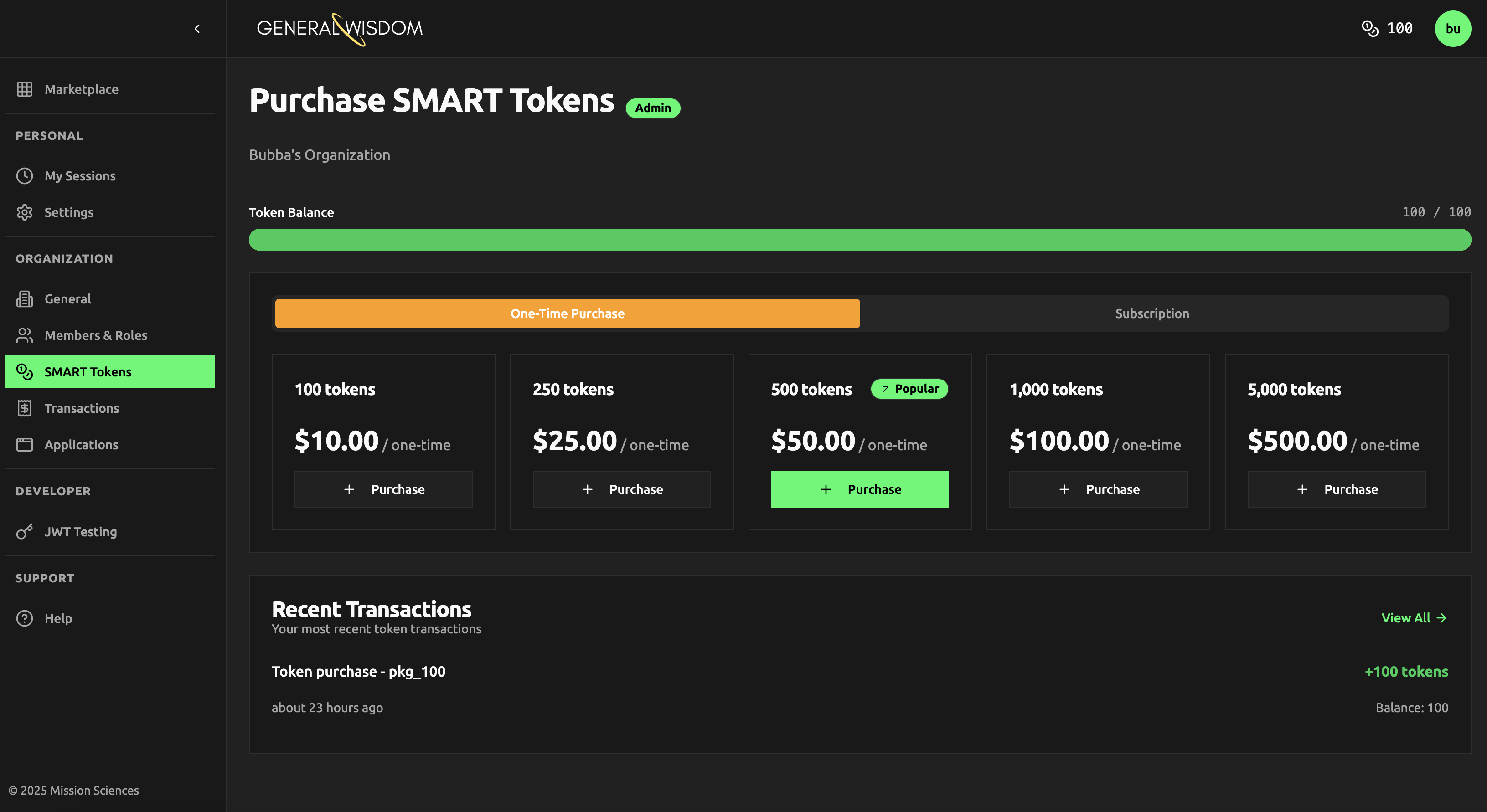 Purchase SMART Tokens