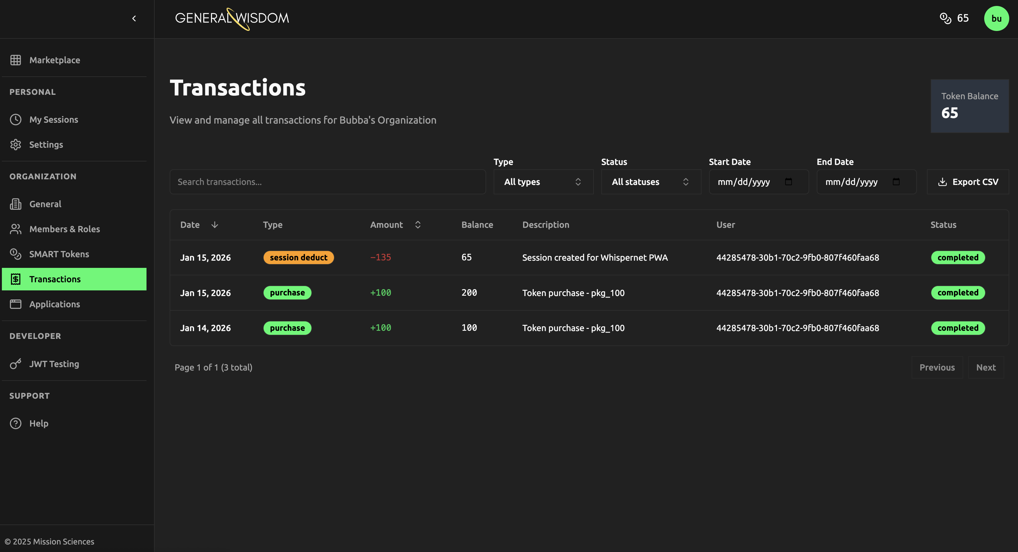 Review Transactions